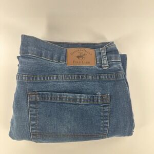 Beverly Hills Polo Club Jeans Mens Blue Denim Straight Leg High Rise 5-Pocket